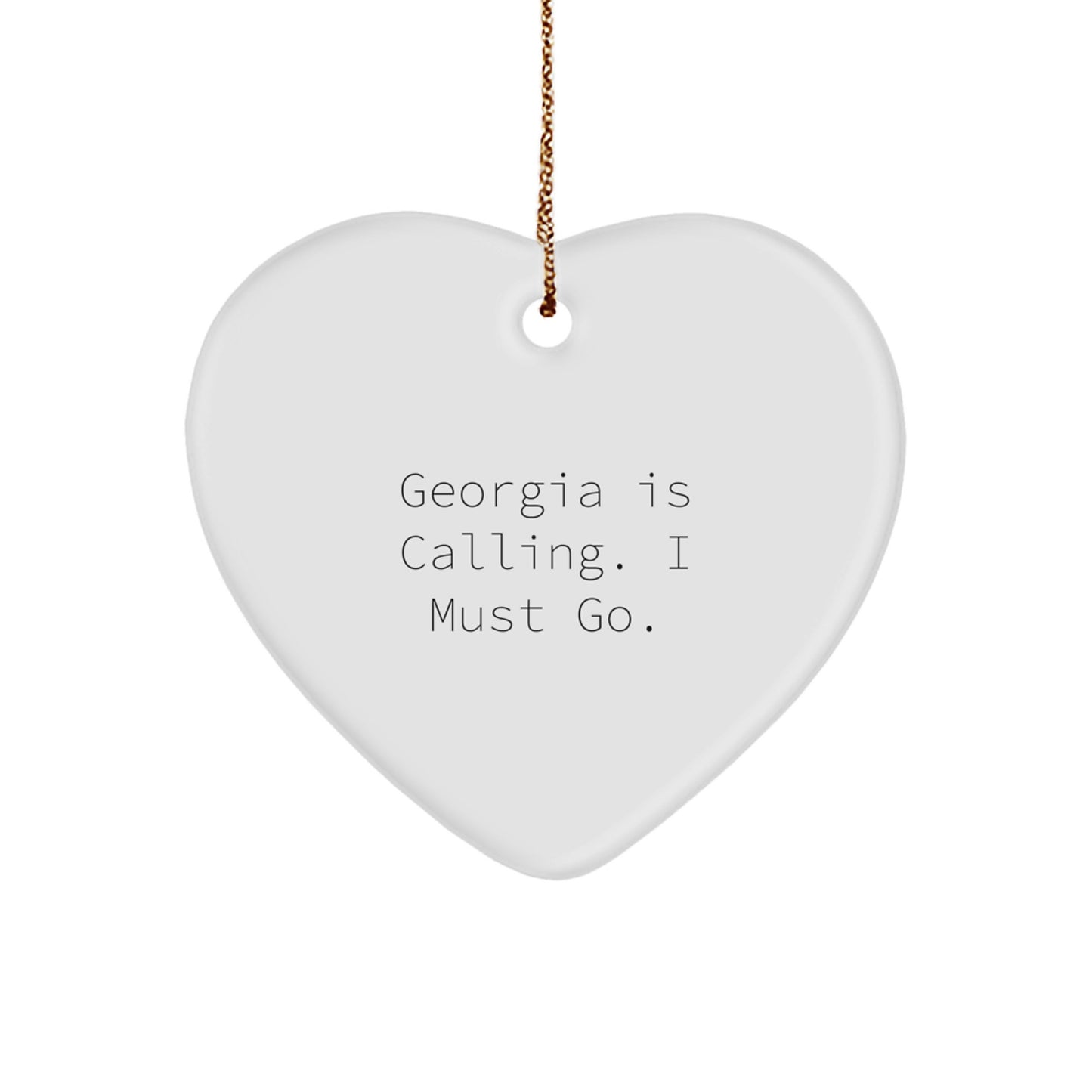 Georgia Heart Ornament Gifts from Friends and Family, Funny Quote Christmas Decorations for Georgia Men and Women - Image 1