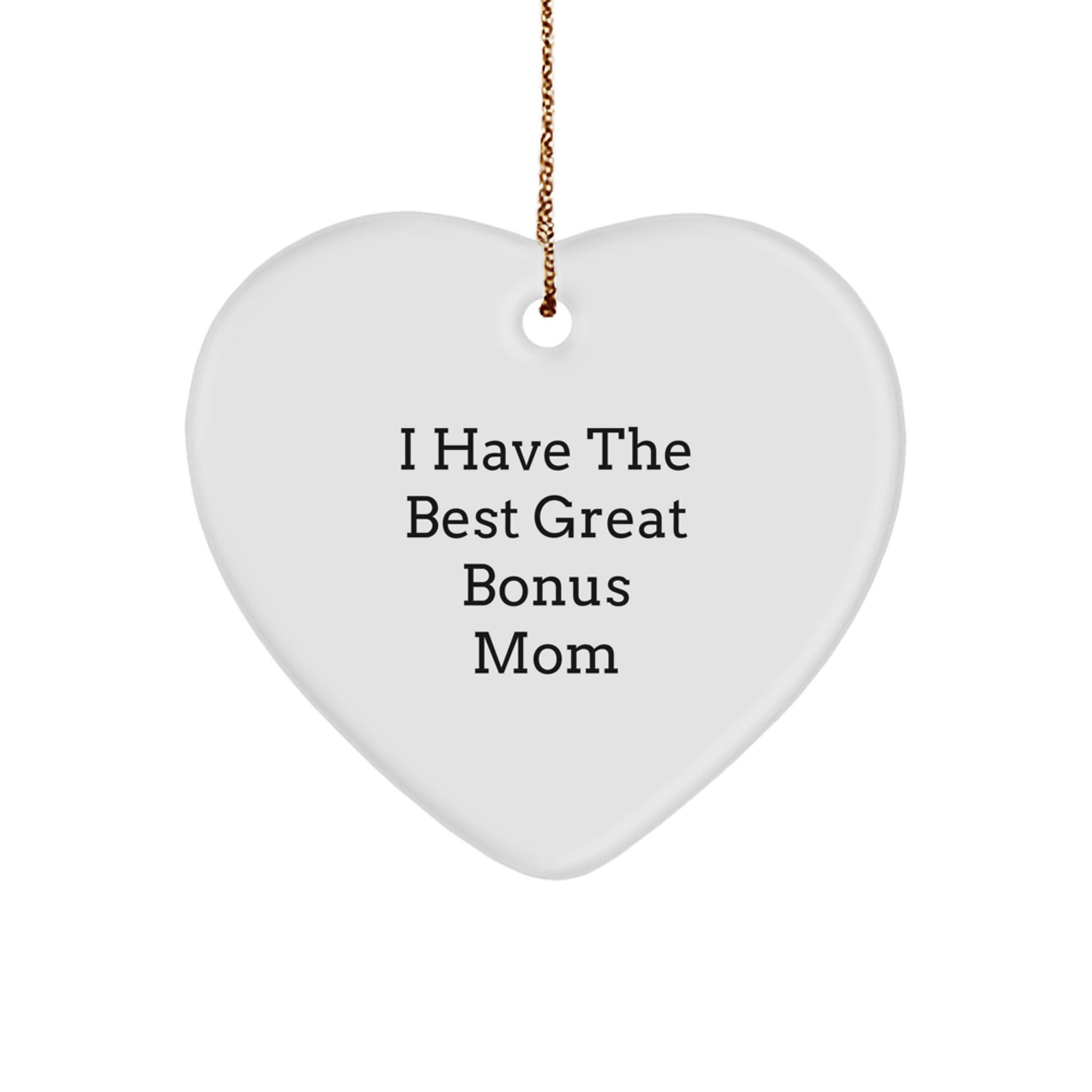 Funny Bonus Mom Heart Ornament Gifts from Men Women Friends for Christmas Unique Gifts - Image 1