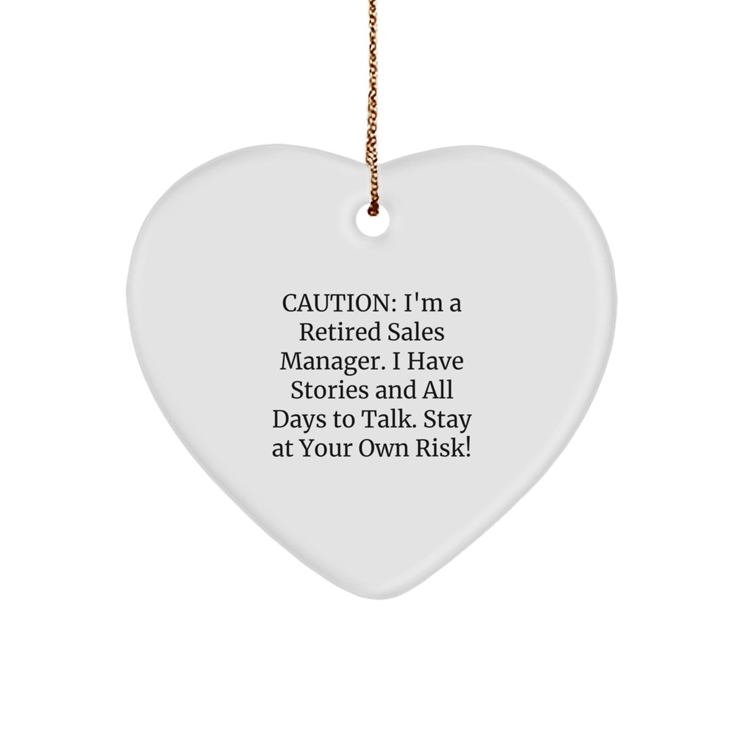 Funny Sales Manager Gifts from Friends with Inspirational Heart Ornament Quote, Perfect for Christmas Unique Gifts for Sales Manager - Image 1