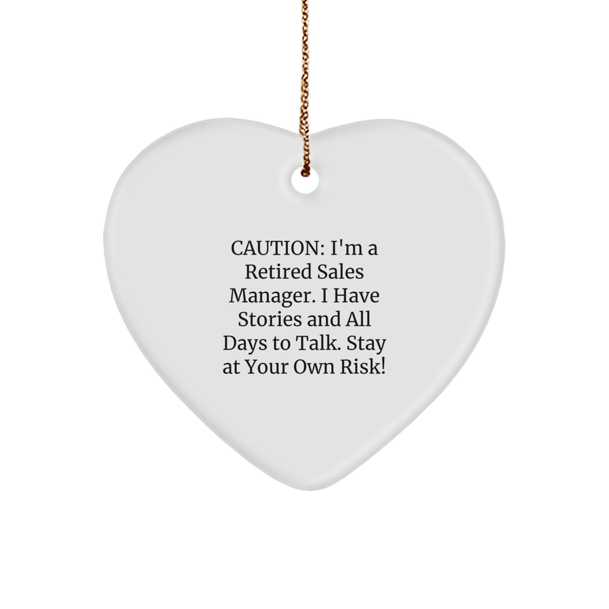 Funny Sales Manager Gifts from Friends with Inspirational Heart Ornament Quote, Perfect for Christmas Unique Gifts for Sales Manager - Image 1
