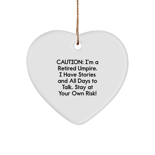 Umpire Gifts from Friends - Heart Ornament with Funny Quote - Christmas Unique Gifts for Umpire Lovers - Image 1