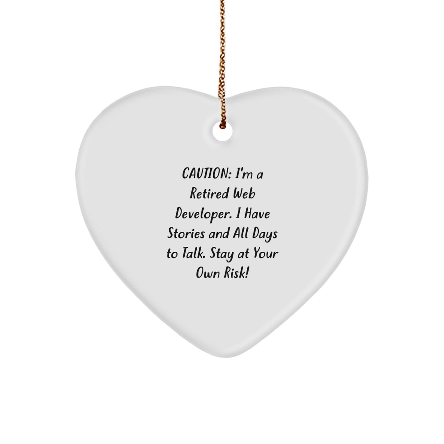 Funny Web Developer Heart Ornament, Gifts from Colleagues for Christmas Unique Gifts, Web Developer Gifts for Men, Heart-Shaped Decorations - Image 1