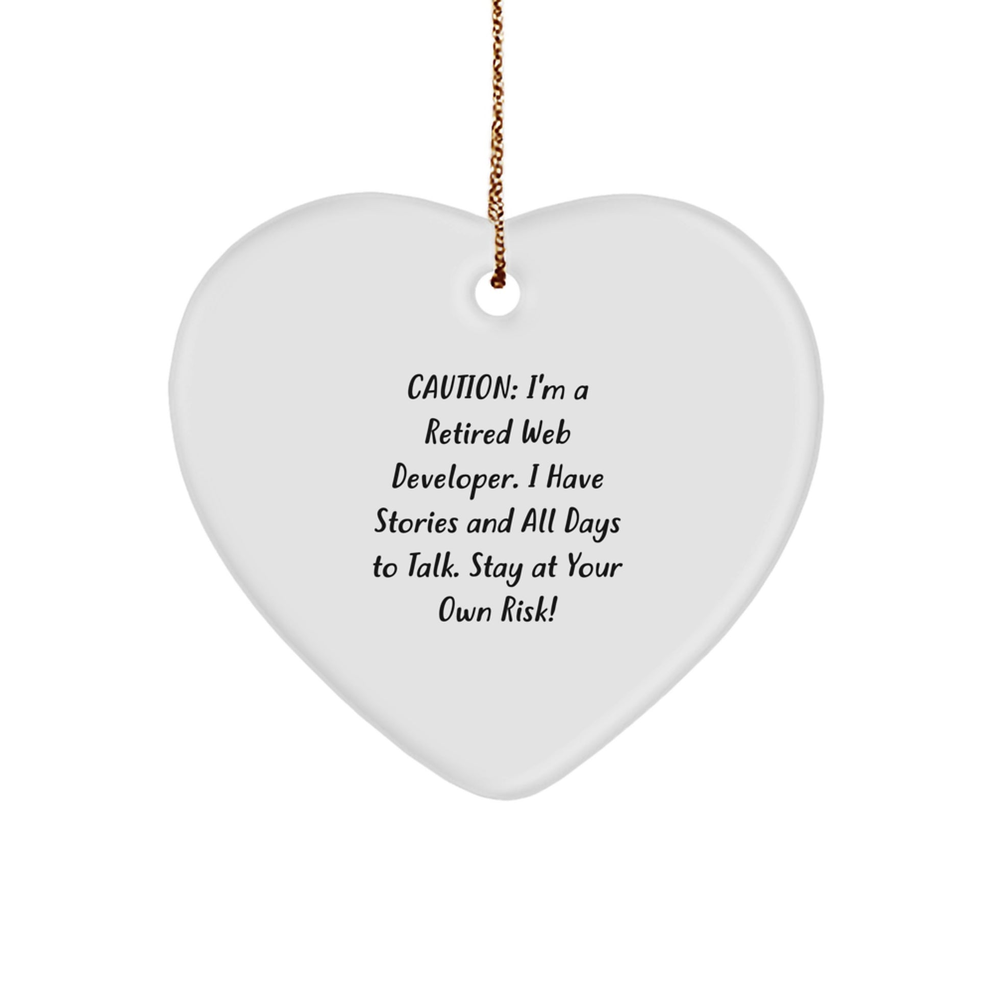 Funny Web Developer Heart Ornament, Gifts from Colleagues for Christmas Unique Gifts, Web Developer Gifts for Men, Heart-Shaped Decorations - Image 1