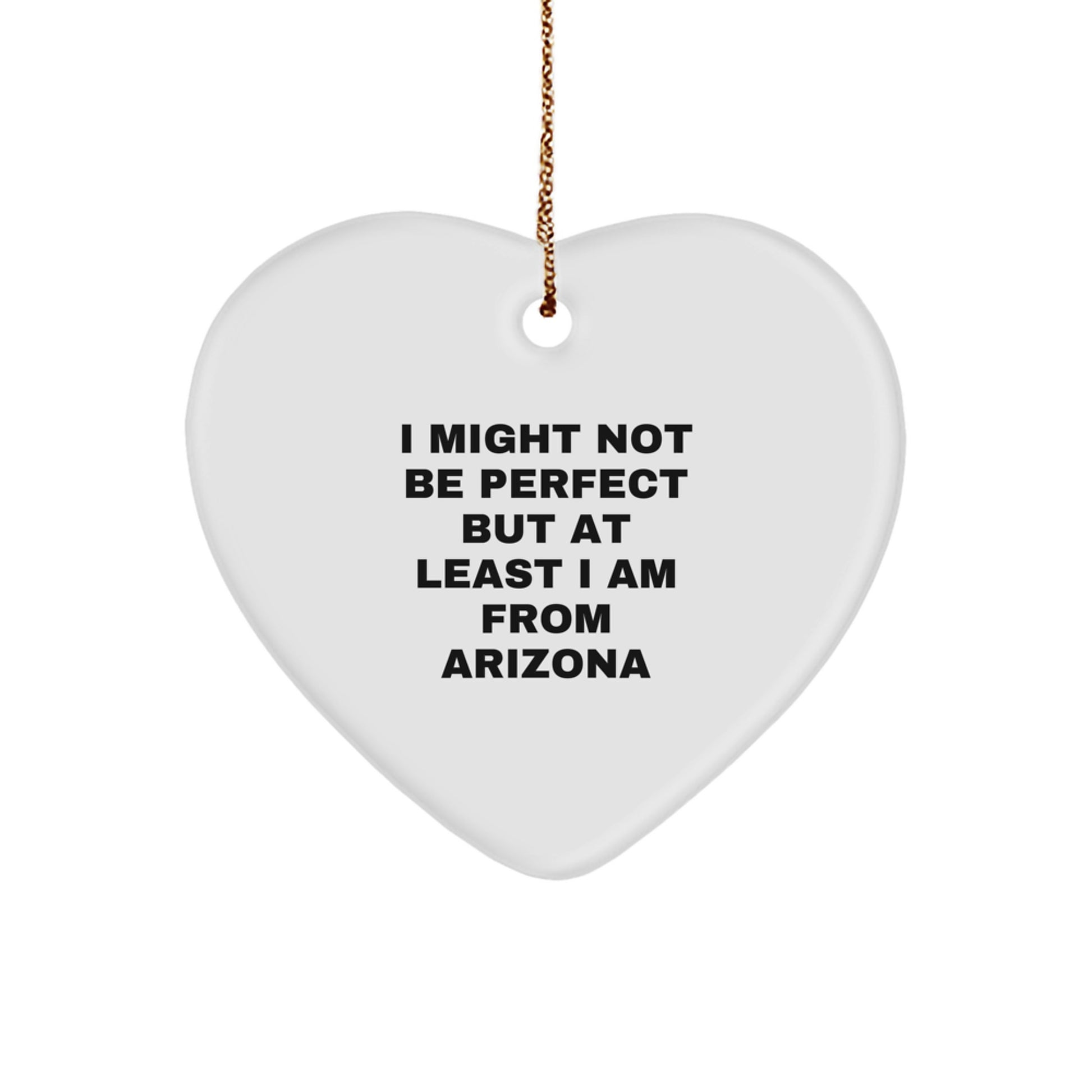 Funny Arizona Gifts, Arizona Heart Ornament, Christmas Unique Gifts from Arizona to Arizona Lover - Image 1