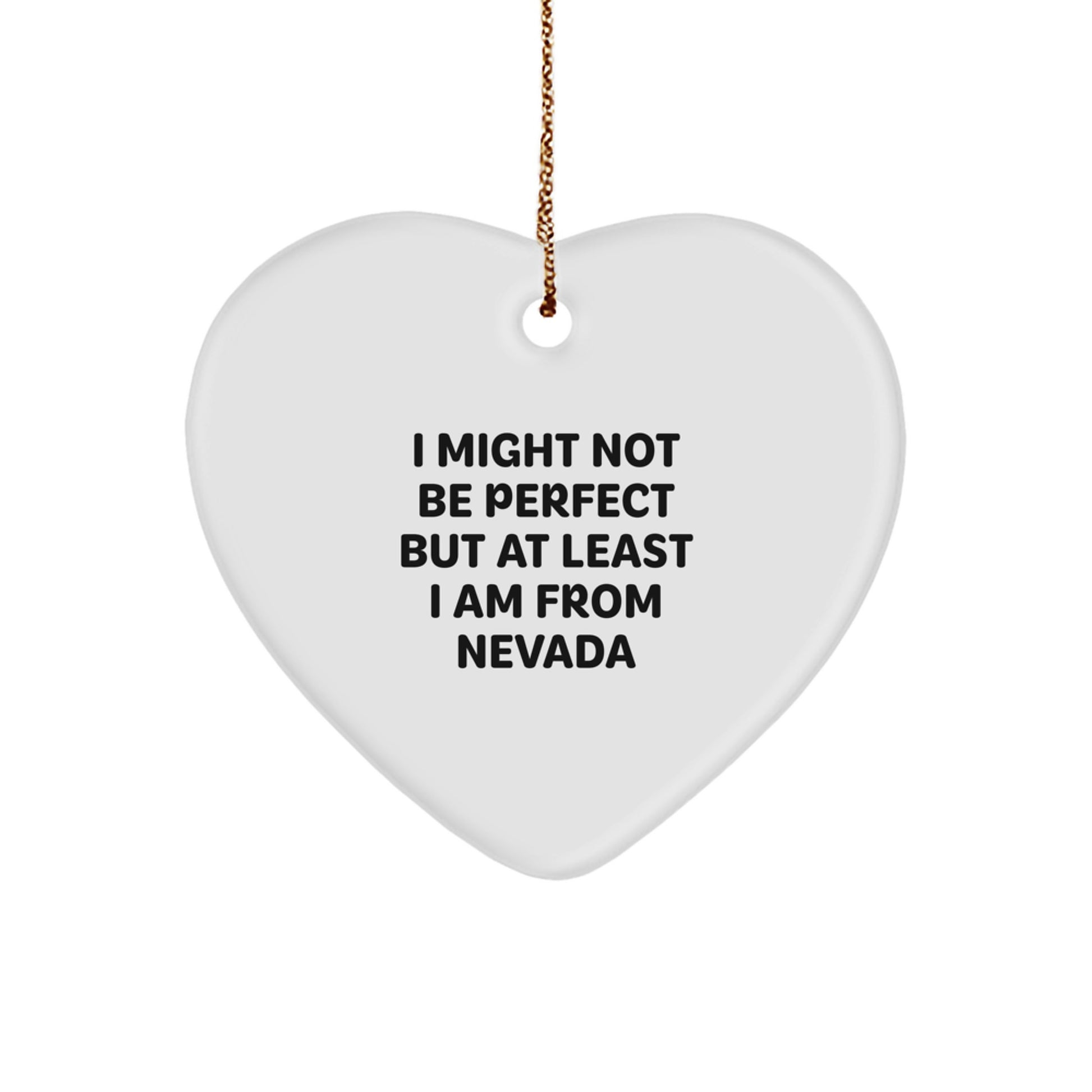 Funny Heart Ornament from Nevada Gifts for Friends and Family - Perfect for Christmas Unique Presents from Nevada - Image 1