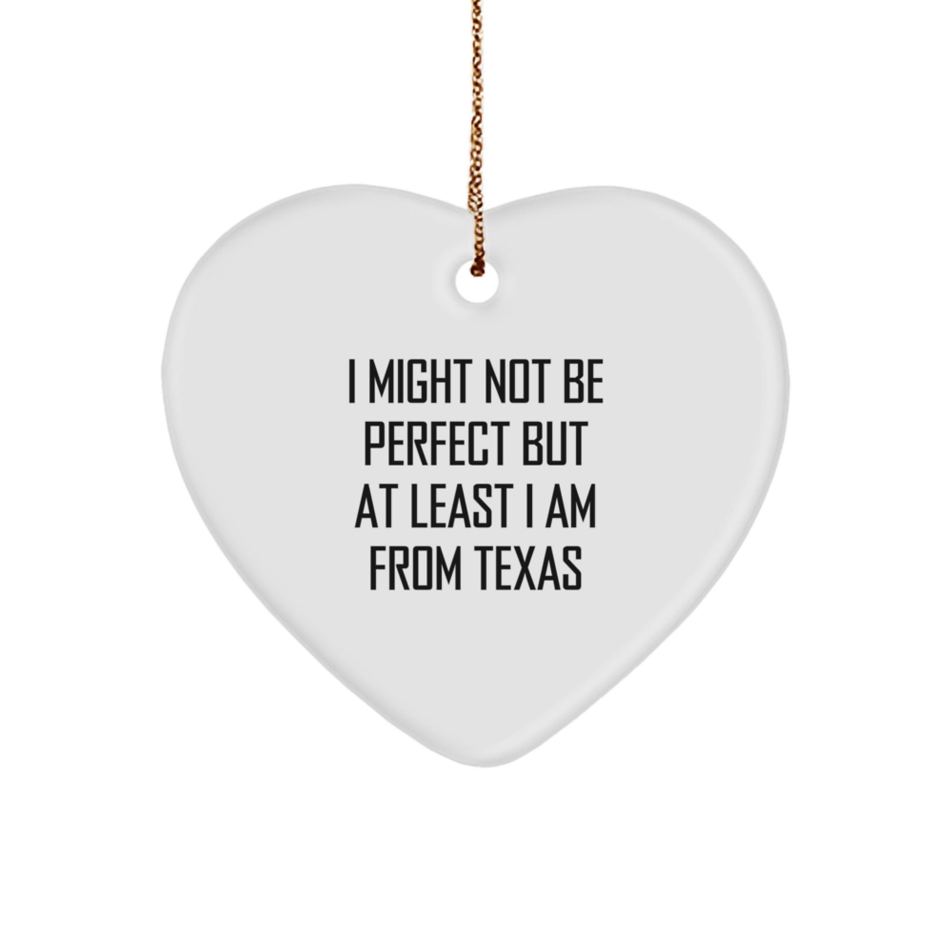 Funny Texas Heart Ornament Gifts from Friends and Family for Christmas Unique Presents - Image 1