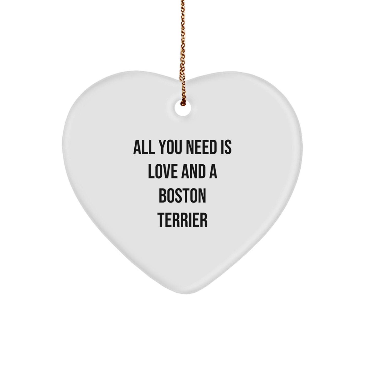 Boston Terrier Dog Lover Gifts from Family and Friends - Cute Heart Ornament for Boston Terrier Dog Owners and Fans - Christmas Unique Gifts - Image 1