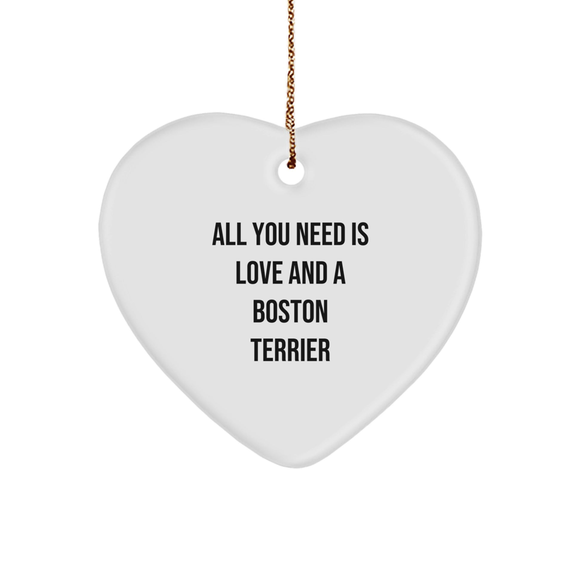 Boston Terrier Dog Lover Gifts from Family and Friends - Cute Heart Ornament for Boston Terrier Dog Owners and Fans - Christmas Unique Gifts - Image 1