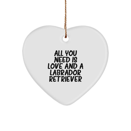 Labrador Retriever Dog Heart Ornament Gifts from Family Friends for Men Women - Image 1