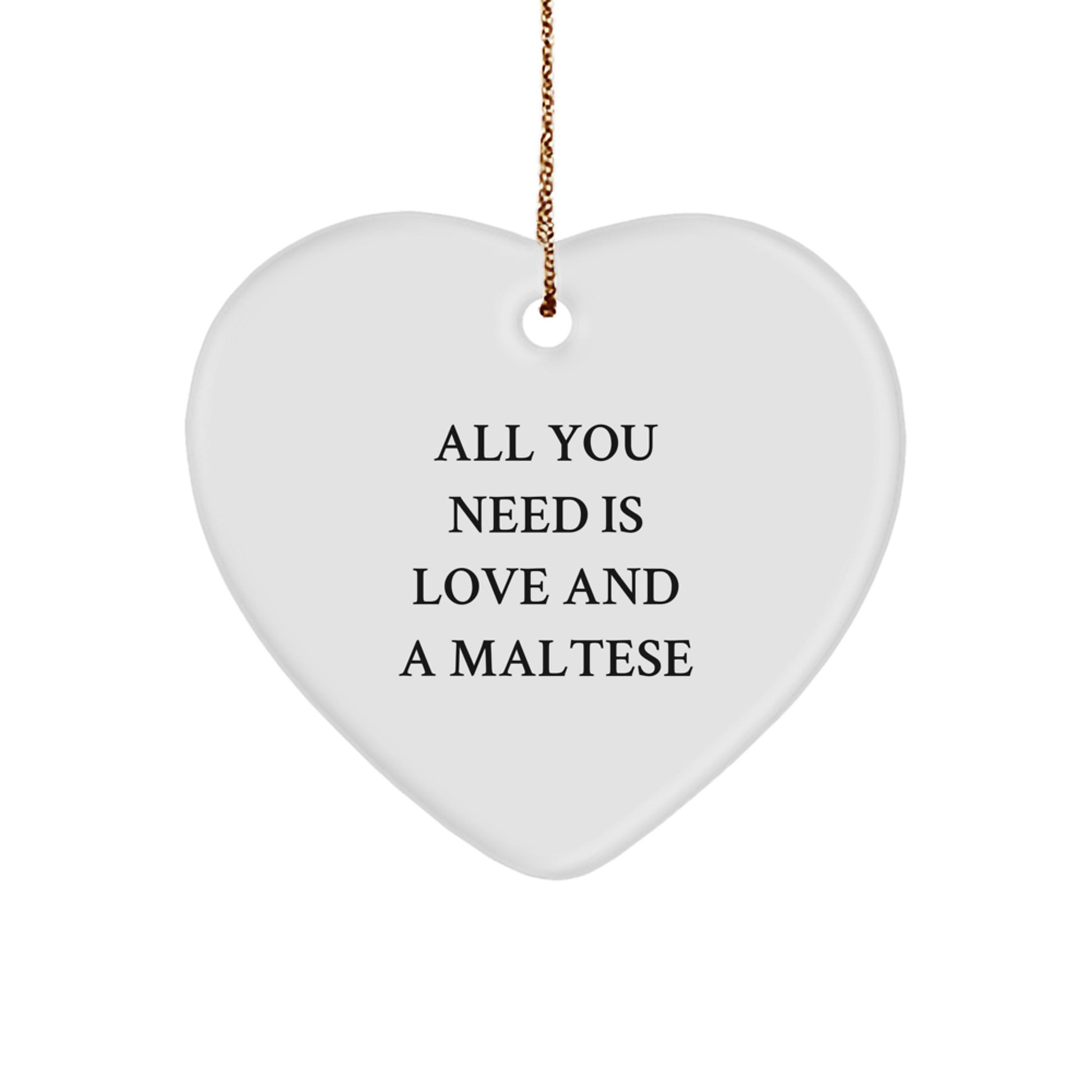Funny Maltese Dog Heart Ornaments Gifts from Friends, Unique Christmas Unique Gifts for Maltese Dog Lovers - Image 1