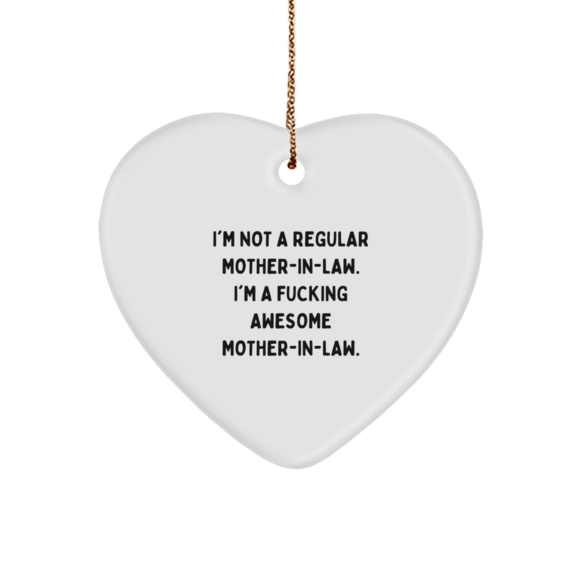 Funny Mom-in-law Heart Ornament Gifts from Men, Women, and Friends for Christmas - Image 1
