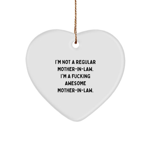 Funny Mom-in-law Heart Ornament Gifts from Men, Women, and Friends for Christmas - Image 1