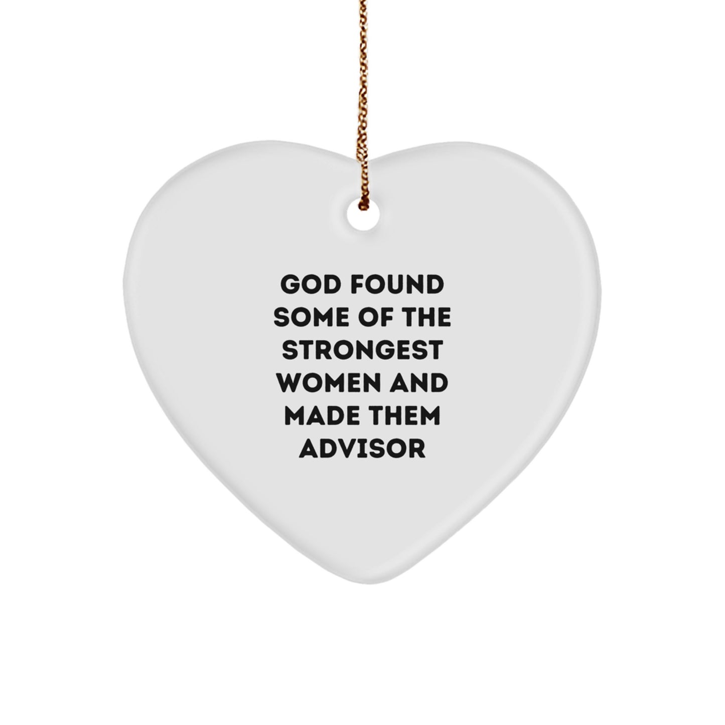 Funny Advisor Gifts from God for Women, Heart Ornament, Christmas Unique Advisor Present for Family, Friends, Coworkers - Image 1