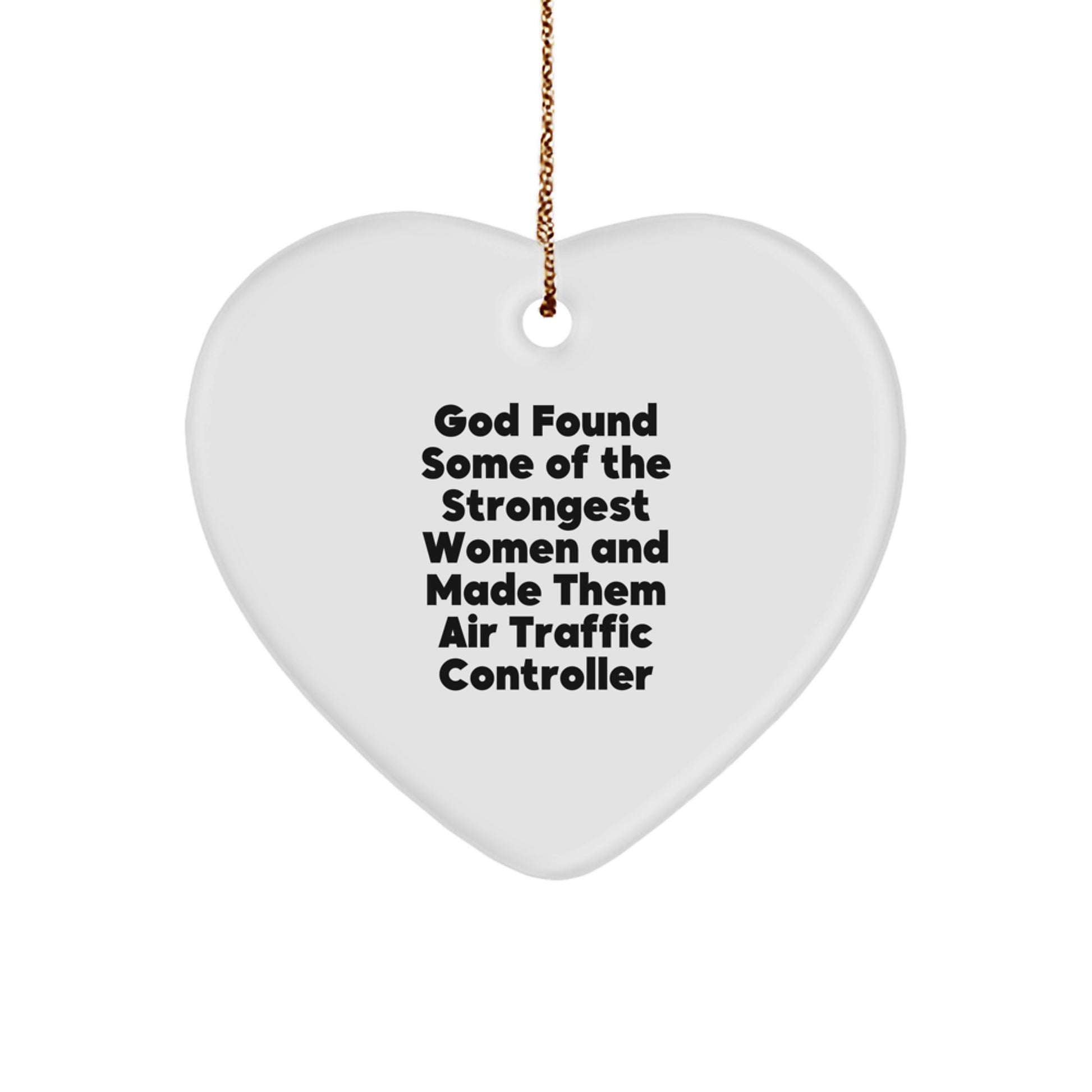 Funny Air Traffic Controller Gifts from Women to Air Traffic Controller, Heart Ornament for Christmas - Image 1