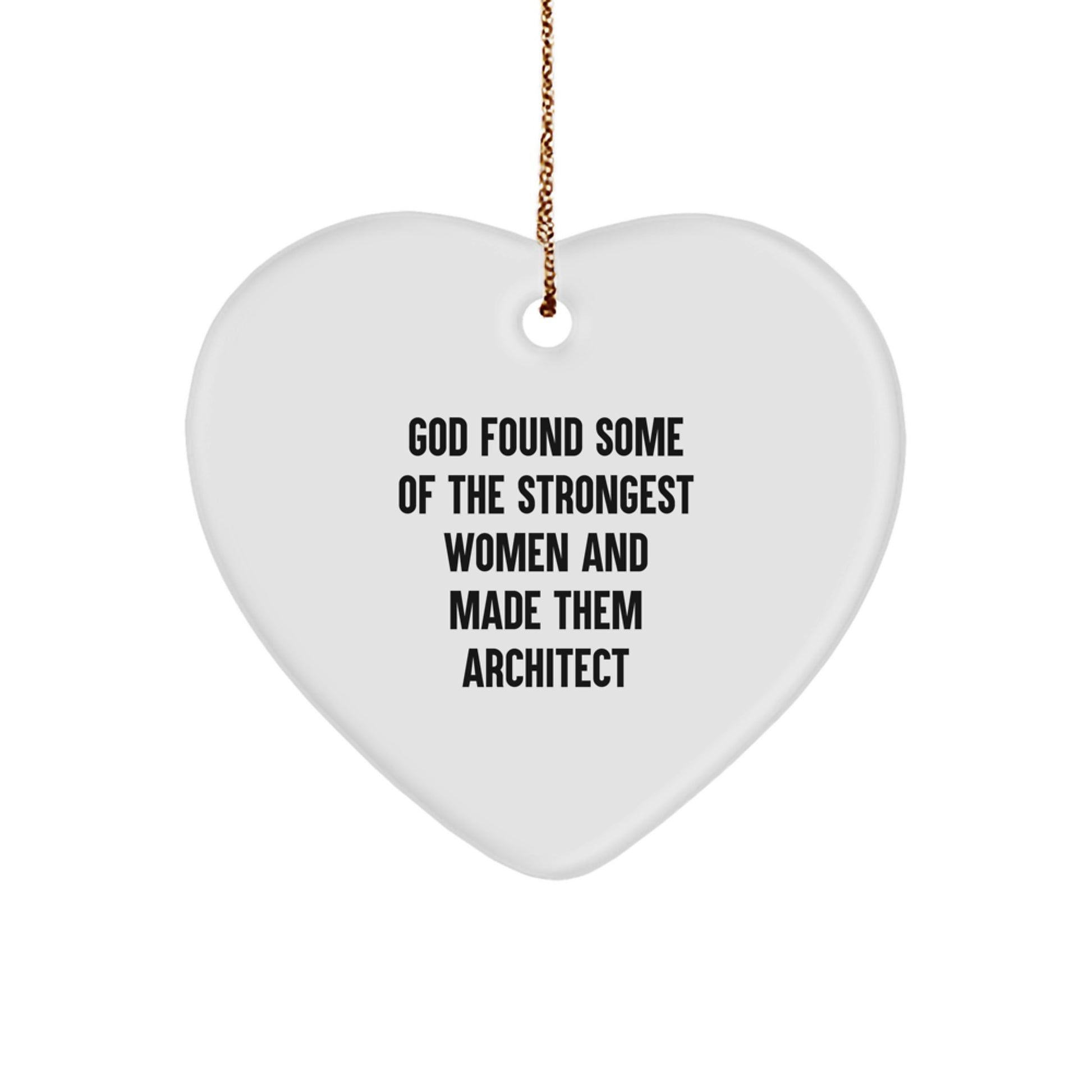 Funny Architect Heart Ornament Gifts from Friends for Women, Inspirational Christmas Unique Gift Ideas - Image 1