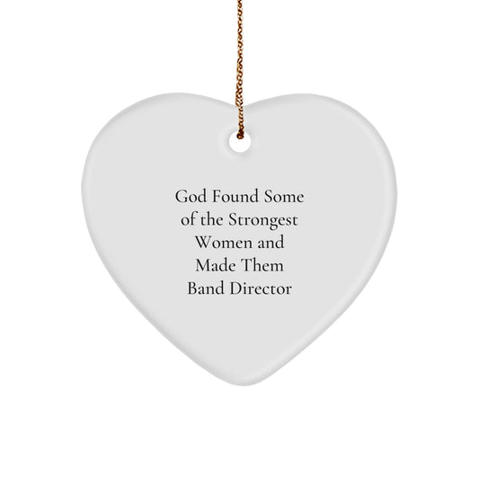 Funny Band Director Heart Ornament Gifts from Men, For Band Director, Christmas Unique Presents - Image 1