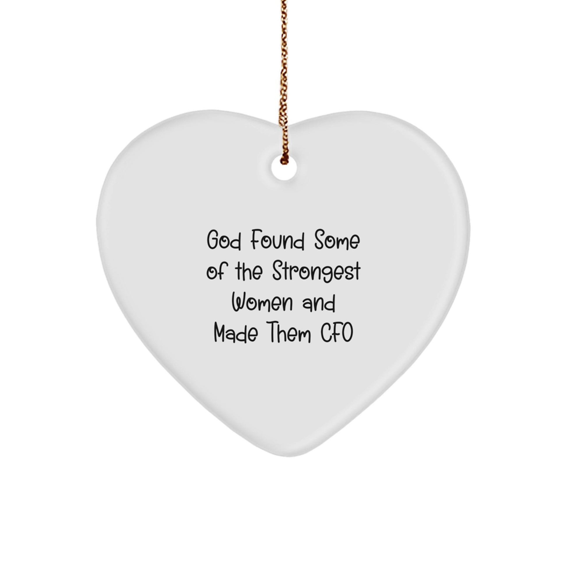 CFO Gifts from Friends, Funny Quote Heart Ornament for Women, Christmas Unique Gifts - Image 1