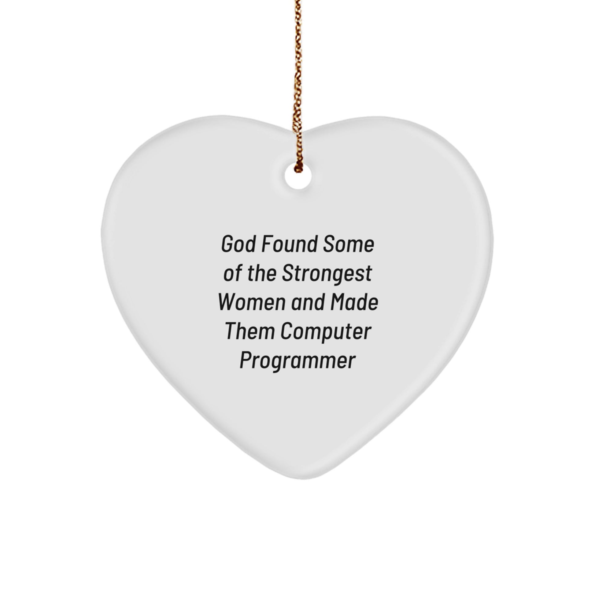 Funny Computer Programmer Heart Ornament Gifts from Family, Computer Programmer Christmas Unique Gifts, Heart Shaped Computer Programmer Love - Image 1
