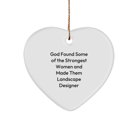 Funny Landscape Designer Gifts from Women, Heart Ornament for Landscape Designer, Gifts for Landscape Designer Friends, Christmas Unique Inspirational - Image 1