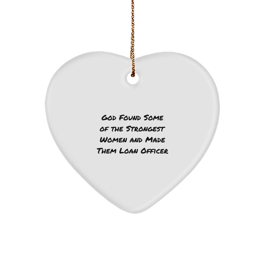Funny Heart Ornament Gifts for Loan Officers from Coworkers, Christmas Unique Office Decorations for Women - Image 1
