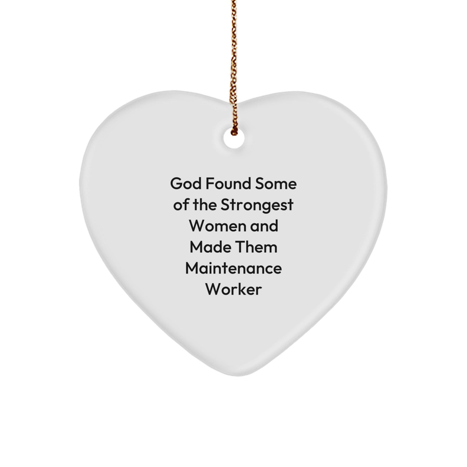 Funny Maintenance Worker Gifts, Heart Ornament for Women, Men, Coworkers, Family - Gifts from Friends, Colleagues, Lovers, Maintenance Worker Heart Shaped MDF Ornament - Image 1