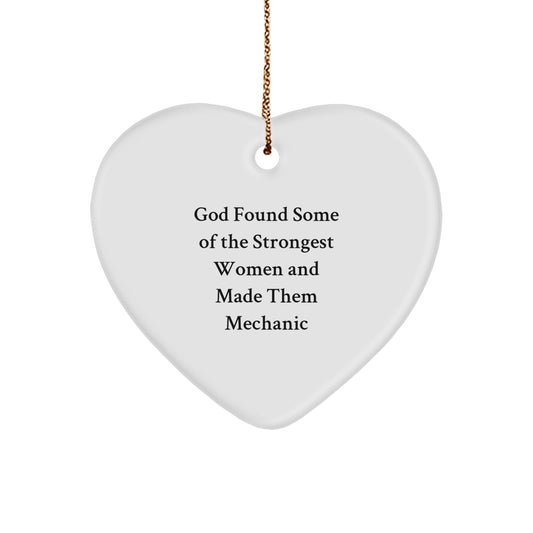 Funny Mechanic Heart Ornament Gifts from Women - Inspirational Quotes for Christmas Unique Gifts for Mechanic Friends - Image 1