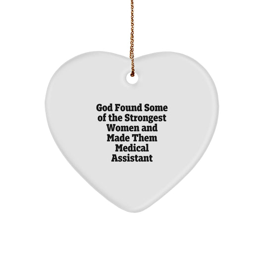Funny Medical Assistant Heart Ornament Gifts from Men to Women Coworkers Friends Family for Christmas Unique Present - Image 1