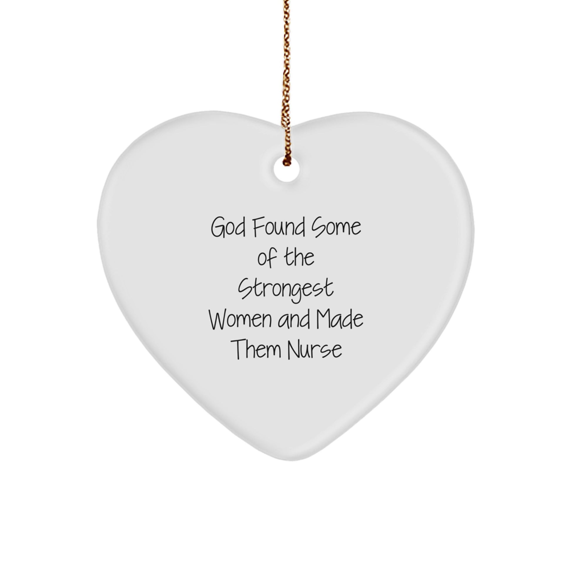 Funny Nurse Heart Ornament Gifts from Men to Women Coworkers Family for Christmas Unique Presents - Image 1
