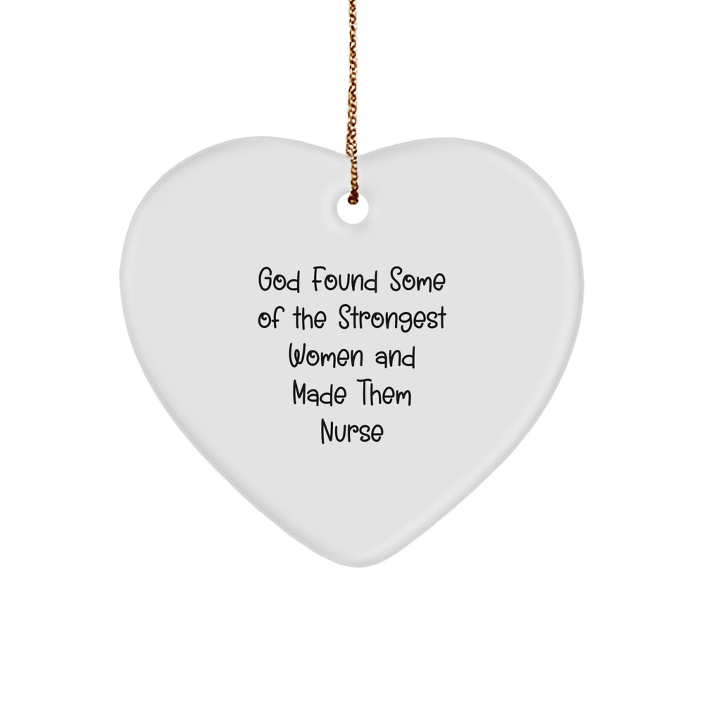 Funny Nurse Gifts from Men - Heart Ornament for Nurses - Inspirational Quote Christmas Unique Gifts for Women - Image 1