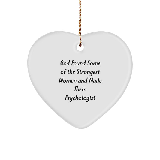 Gifts from Friends for Psychologist Women, Heart Ornament Quotes Funny Christmas Unique Gifts - Image 1