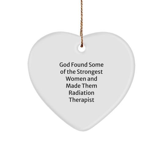 Funny Radiation Therapist Gifts from Men, Women, Friends, Coworkers, Family, Christmas Unique Gifts for Radiation Therapist, Heart Ornament, Inspirational Quote - Image 1