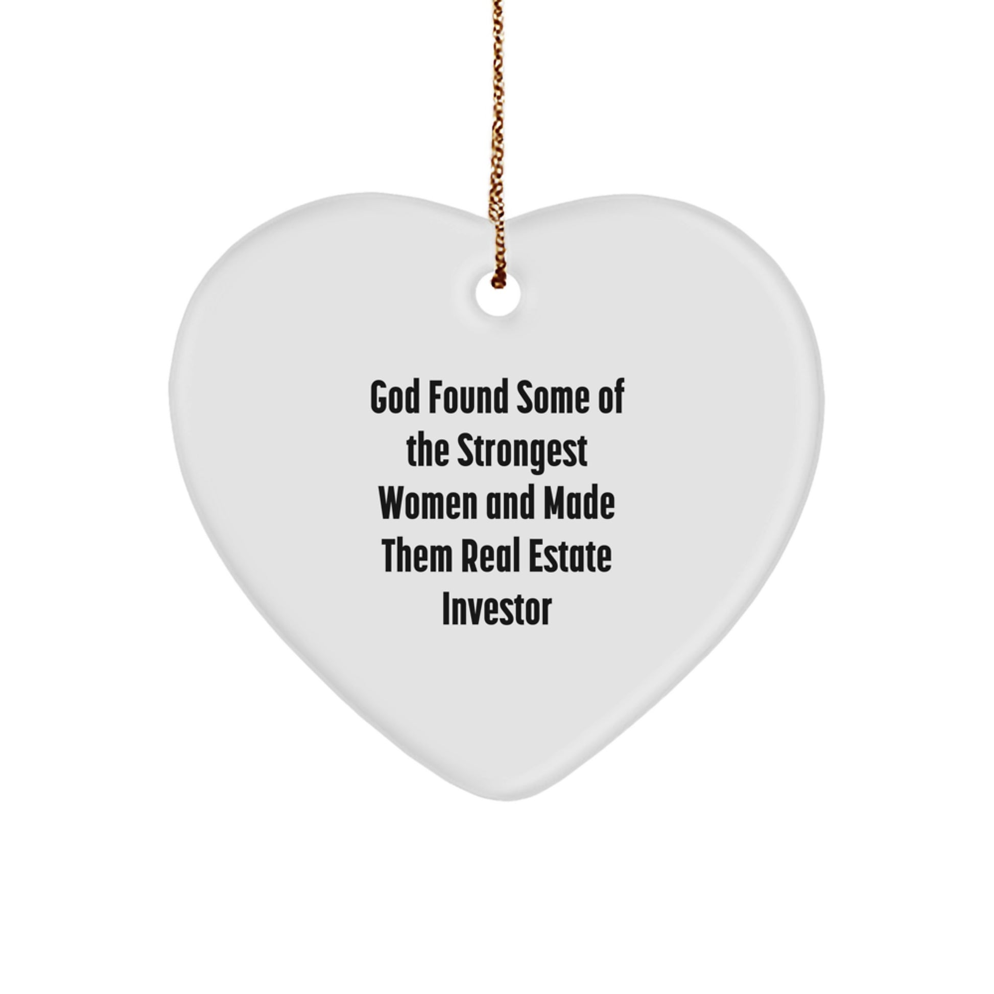 Real Estate Investor Gifts, Funny Heart Ornament, Christmas Unique Gifts from Family to Real Estate Investor - Image 1