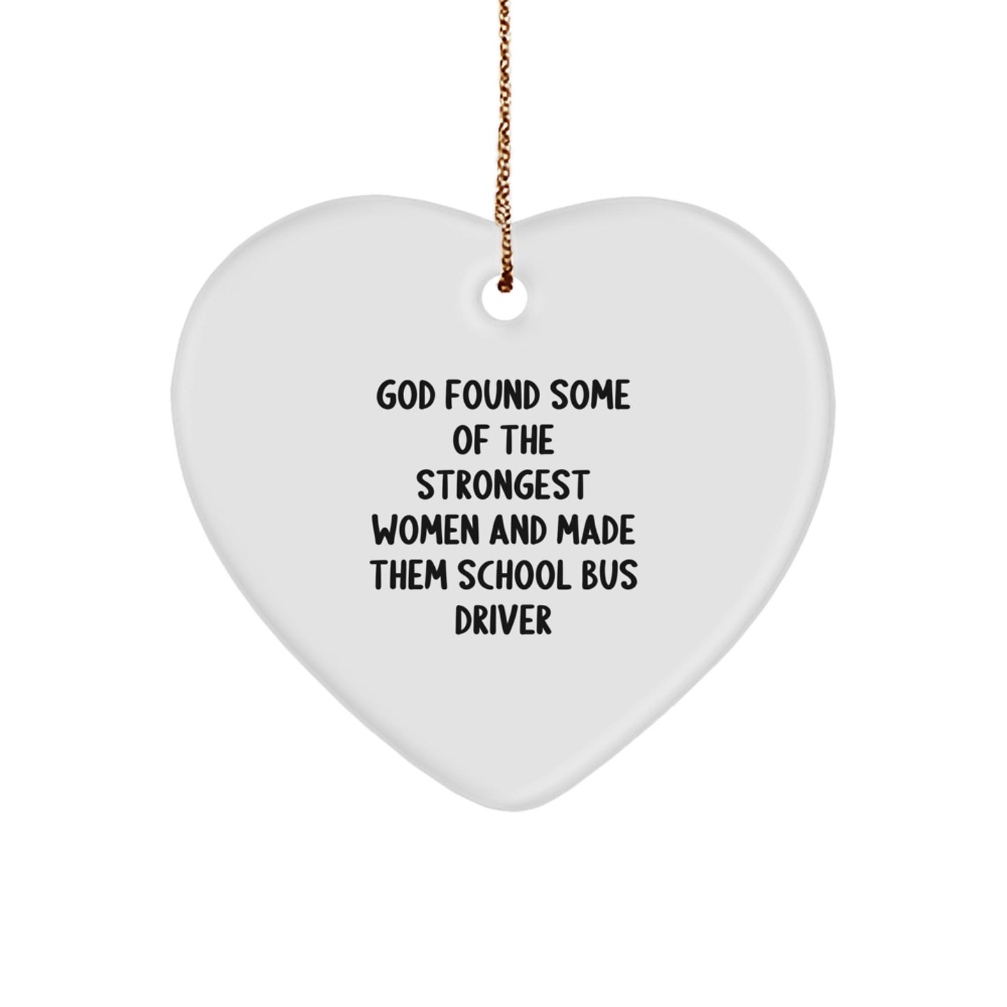 School Bus Driver Heart Ornament Funny Quote Gifts from Friends to Women Christmas Unique - Image 1