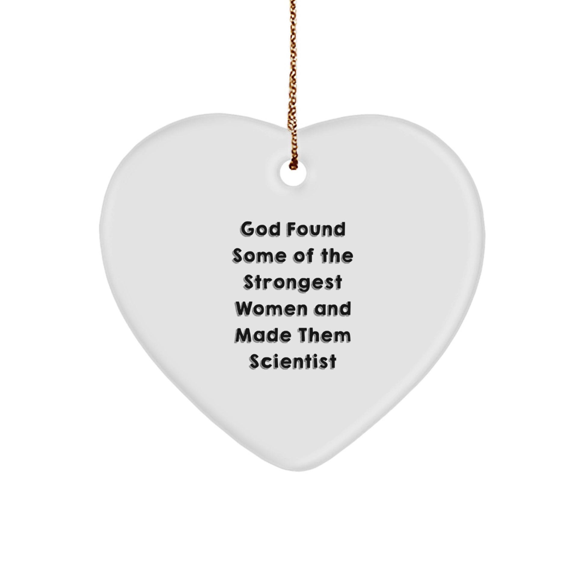 Funny Heart Ornaments for Scientist Women, Gifts from Men to Women, Christmas Unique Scientist Gifts - Image 1