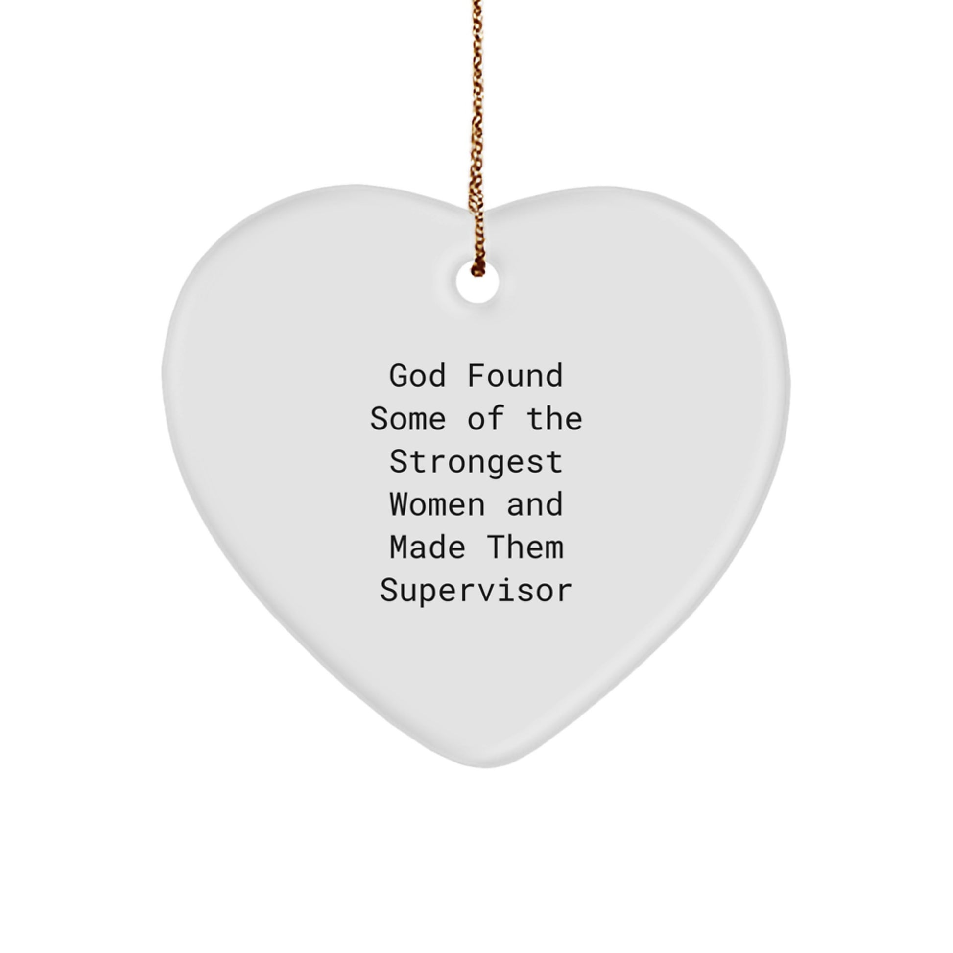 Funny Supervisor Gift, Heart Ornament, Women Supervisor Christmas Unique Gifts from Friends, Supervisor Heart Ornament, Inspirational Christmas Unique Gift for Supervisor - Image 1