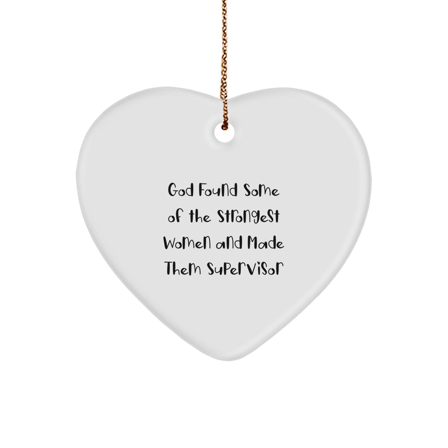 Funny Supervisor Heart Ornament for Women Gifts from Family, Friends, Coworkers, Unique Christmas Unique Gifts for Supervisor Women, Inspirational Heart Shaped MDF - Image 1