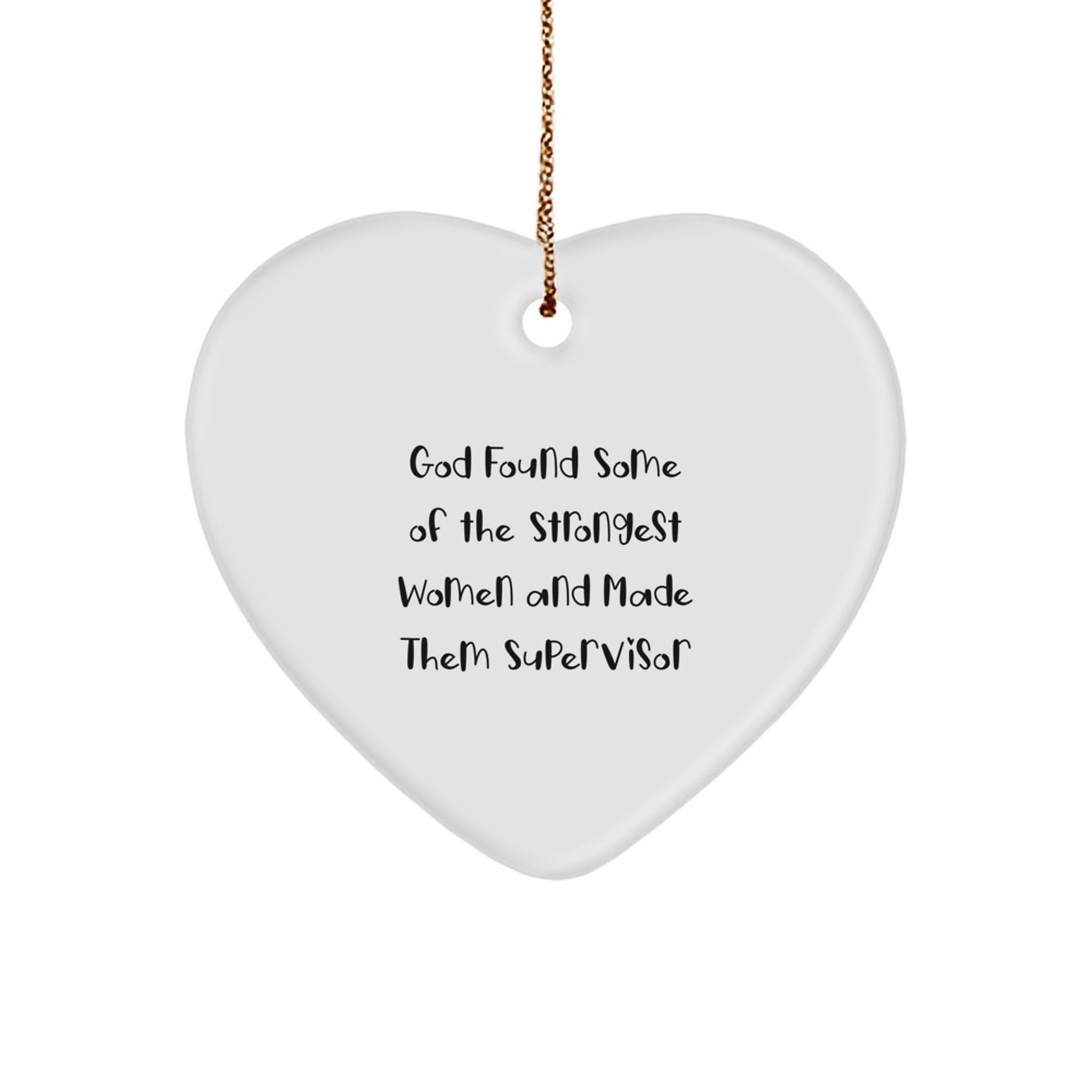 Funny Supervisor Heart Ornament for Women Gifts from Family, Friends, Coworkers, Unique Christmas Unique Gifts for Supervisor Women, Inspirational Heart Shaped MDF - Image 1