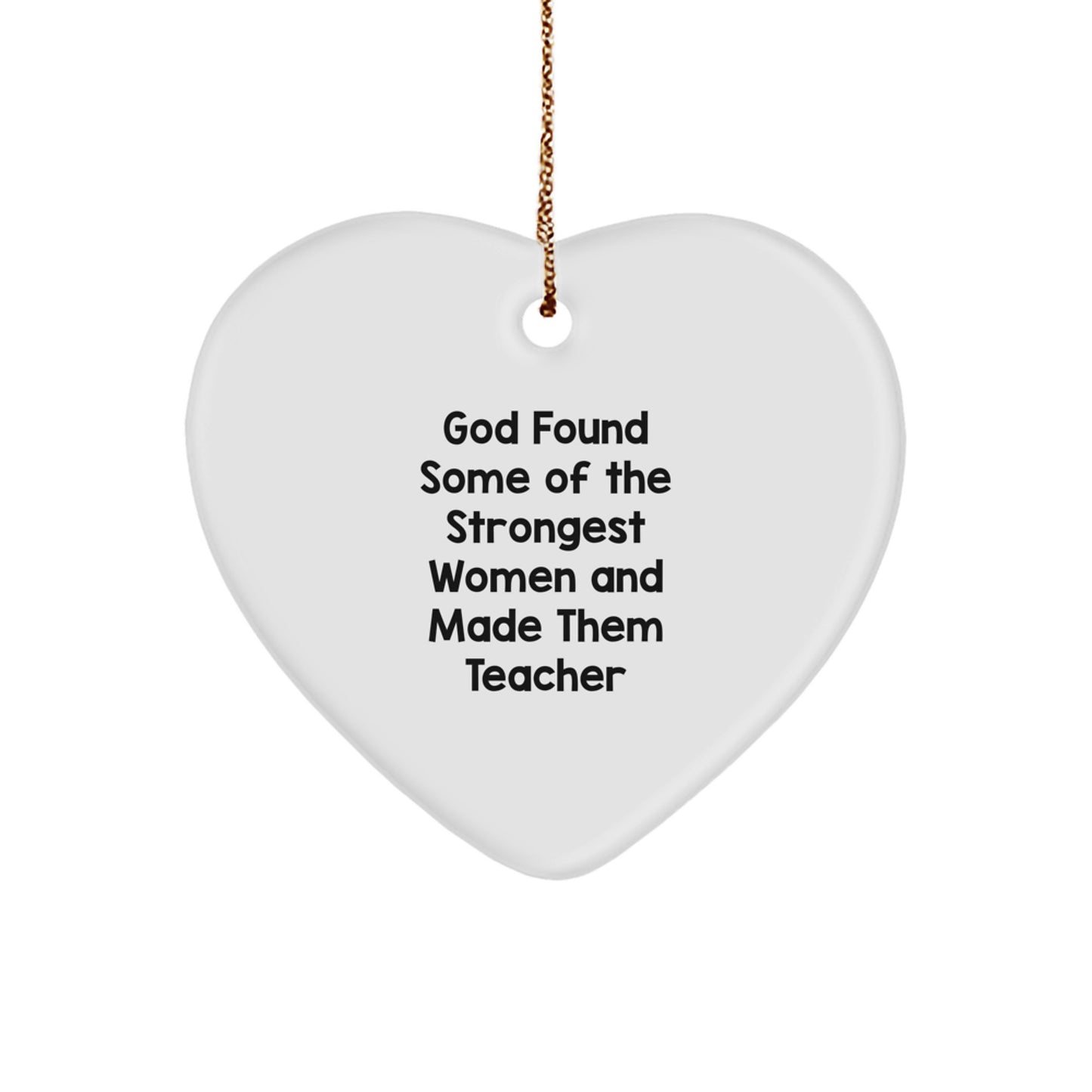 Funny Teacher Heart Ornament, Gifts for Her from Men, Women, Friends, Coworkers, Family, Heart Shaped Decorations for Christmas Unique Gifts - Image 1