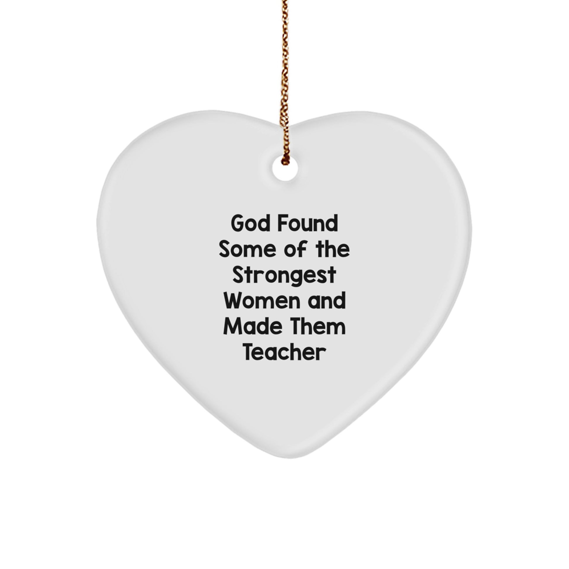 Funny Teacher Heart Ornament, Gifts for Her from Men, Women, Friends, Coworkers, Family, Heart Shaped Decorations for Christmas Unique Gifts - Image 1