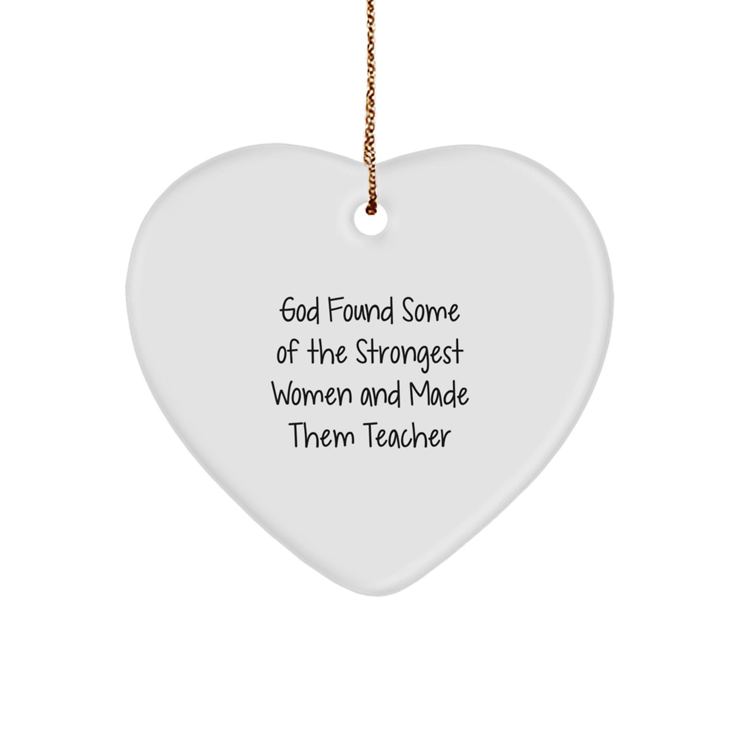 Funny Teacher Heart Ornament Gifts from Men Women Friends to Teacher Gifts for Christmas Unique Decorations - Image 1
