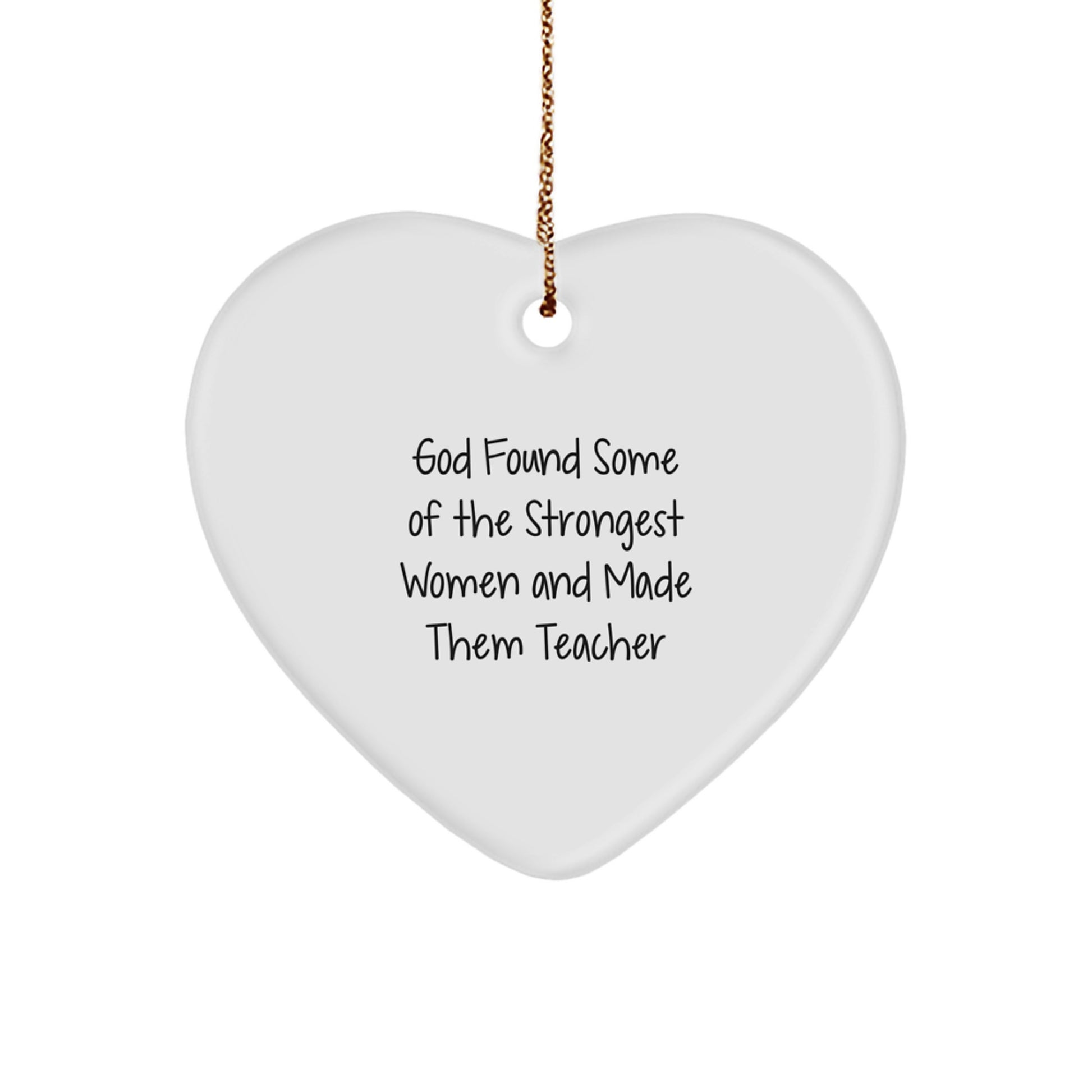 Funny Teacher Heart Ornament Gifts from Men Women Friends to Teacher Gifts for Christmas Unique Decorations - Image 1