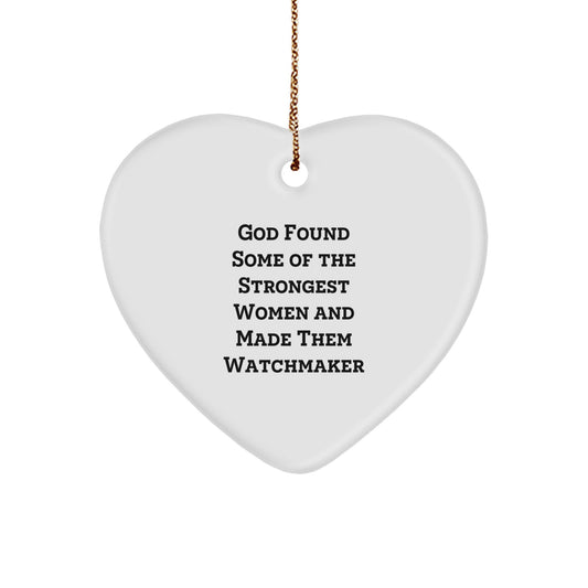 Funny Watchmaker Heart Ornament Gifts from Women to Watchmaker Men Friends Family - Image 1