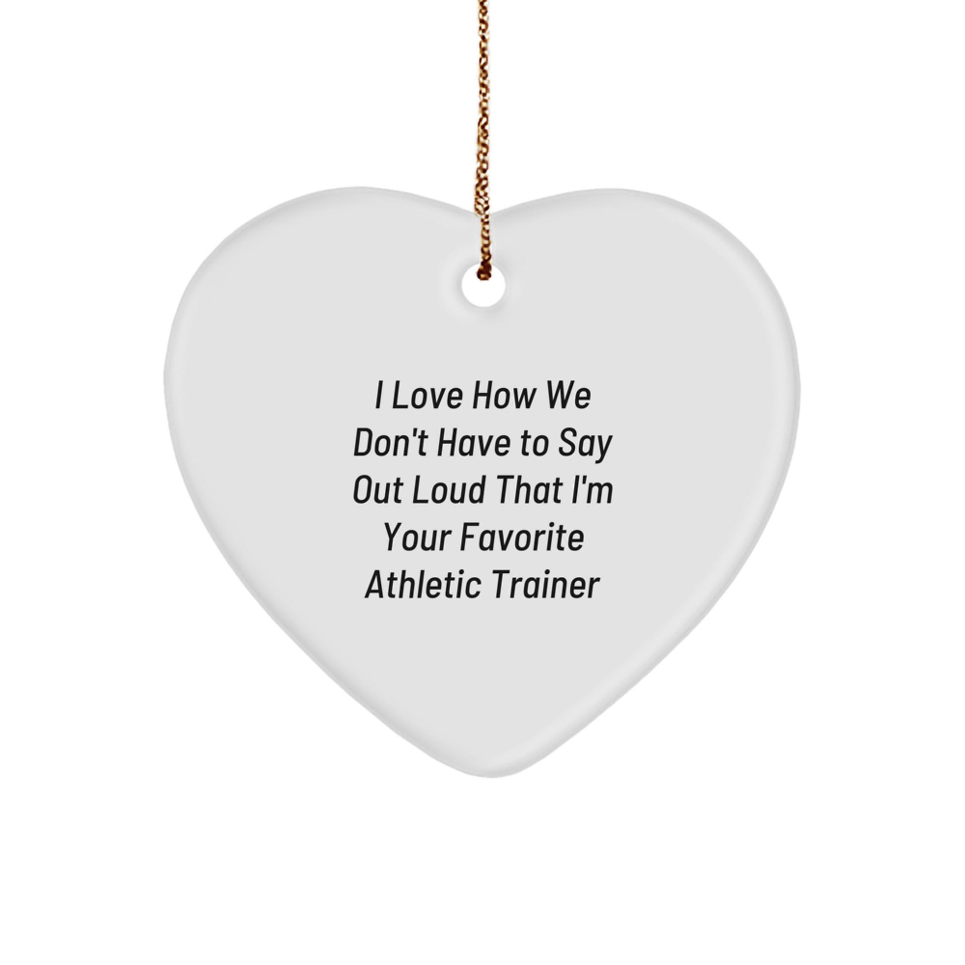 Funny Athletic Trainer Gifts from Men, Heart Ornament for Your Favorite Trainer, Christmas Unique Gifts for Athletic Trainer - Image 1