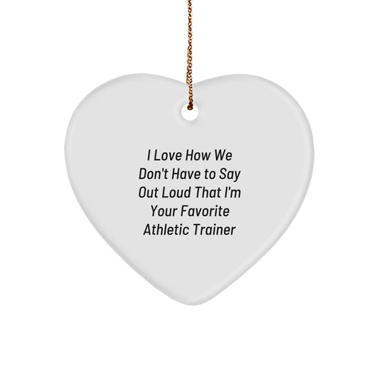 Funny Athletic Trainer Gifts from Men, Heart Ornament for Your Favorite Trainer, Christmas Unique Gifts for Athletic Trainer - Image 1