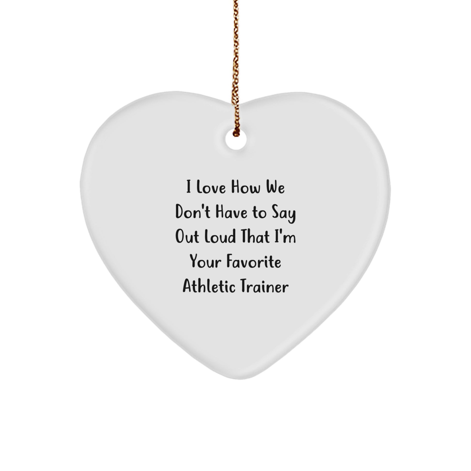 Funny Athletic Trainer Gifts from Family, Heart Ornament for Athletic Trainer, Christmas Unique Gifts - Image 1