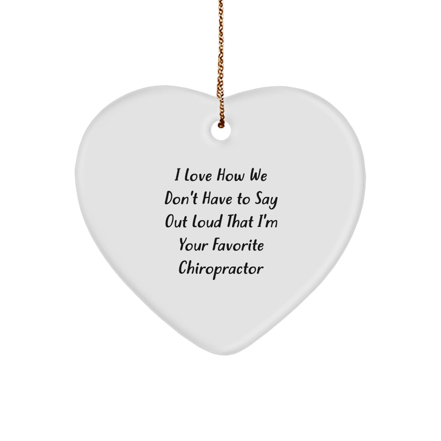 Funny Chiropractor Gifts for Men Unique Heart Ornament, Gifts from Women to Chiropractor, Chiropractor Heart Ornament - Image 1