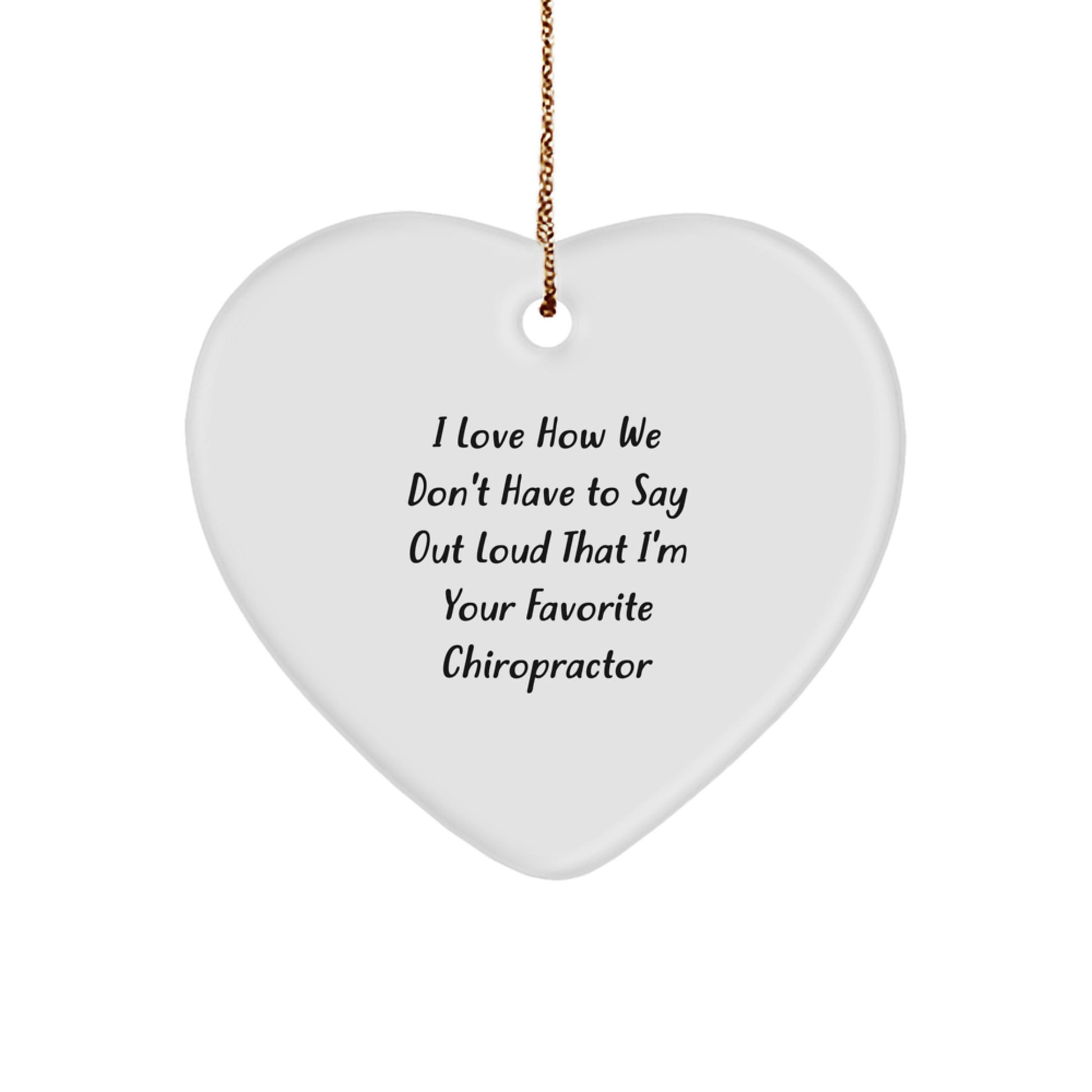 Funny Chiropractor Gifts for Men Unique Heart Ornament, Gifts from Women to Chiropractor, Chiropractor Heart Ornament - Image 1