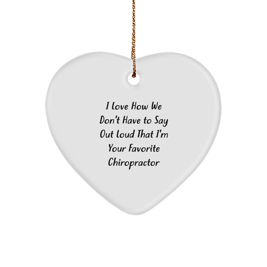 Funny Chiropractor Gifts for Men Unique Heart Ornament, Gifts from Women to Chiropractor, Chiropractor Heart Ornament - Image 1
