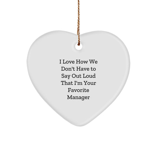 Funny Heart Ornament Gifts from Men to Manager, Perfect for Christmas Season Unique Manager Gifts - Image 1