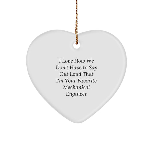 Funny Mechanical Engineer Heart Ornament Gifts from Men to Friends - Christmas Unique Presents for Favorite Engineers - Image 1